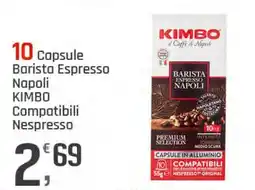 Supermercati Dok Barista Espresso Napoli KIMBO offerta