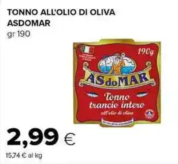 Tigre Tonno all'olio di oliva ASDOMAR offerta