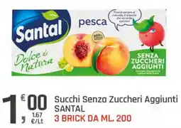 Supermercati Dok Succhi Senza Zuccheri Aggiunti SANTAL offerta
