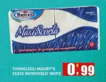 Maury's Tovaglioli Maury's MaxiScorta offerta