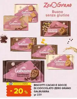 Tigre Biscotti Cacao e Gocce di Cioccolato Zero Grano Galbusera offerta