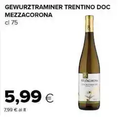 Tigre Gewurztraminer Trentino DOC Mezzacorona offerta
