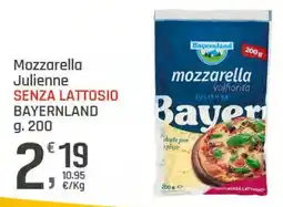 Supermercati Dok Mozzarella Julienne SENZA LATTOSIO BAYERNLAND offerta