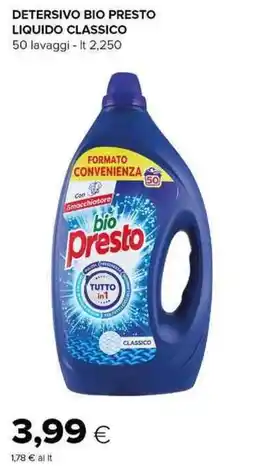 Tigre Detersivo bio Presto liquido classico offerta