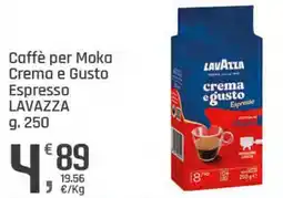 Supermercati Dok Caffè per Moka Crema e Gusto Espresso LAVAZZA offerta