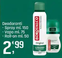 Supermercati Dok Borotalco Deodoranti offerta