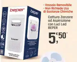 Supermercati Dok Cattura Zanzare ad Aspirazione con Luci Led BEPER offerta