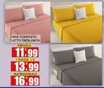 Maury's IRGE COMPLETO LETTO TINTA UNITA offerta