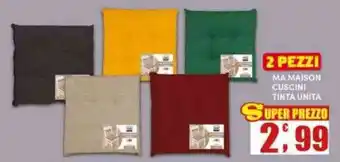 Maury's MA MAISON CUSCINI TINTA UNITA offerta