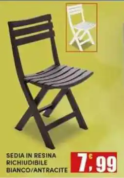 Maury's Sedia in resina richiudibile bianco/antracite offerta