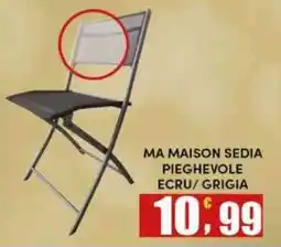 Maury's MA MAISON SEDIA PIEGHEVOLE ECRU/GRIGIA offerta