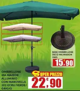Maury's Ombrellone ma maison alluminio con manovella offerta