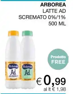 Coop ARBOREA LATTE AD SCREMATO 0%/1% 500 ML offerta