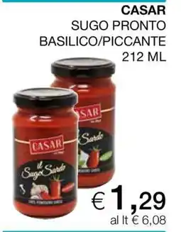 Coop CASAR SUGO PRONTO BASILICO/PICCANTE offerta