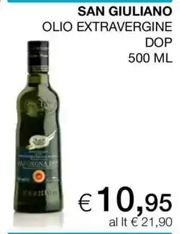 Coop SAN GIULIANO OLIO EXTRAVERGINE DOP 500 ML offerta