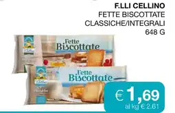 Coop F.LLI CELLINO FETTE BISCOTTATE CLASSICHE/INTEGRALI offerta