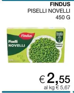 Coop Findus Piselli Novelli offerta