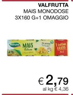 Coop VALFRUTTA MAIS MONODOSE 3X160 G+1 OMAGGIO offerta