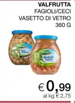 Coop VALFRUTTA FAGIOLI/CECI VASETTO DI VETRO 360 G offerta