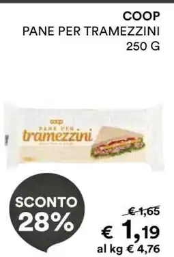Coop COOP PANE PER TRAMEZZINI offerta