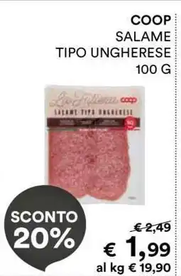 Coop COOP SALAME TIPO UNGHERESE 100 G offerta