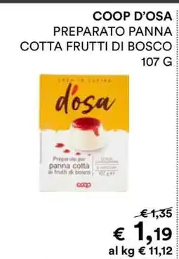 Coop COOP D’OSA PREPARATO PANNA COTTA FRUTTI DI BOSCO offerta
