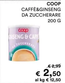 Coop COOP CAFFÈ&GINSENG DA ZUCCHERARE 200 G offerta