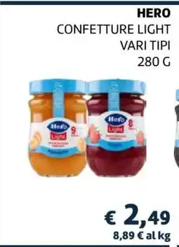 Coop HERO CONFETTURE LIGHT VARI TIPI offerta