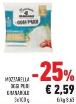 Conad Superstore Mozzarella oggi puoi Granarolo offerta