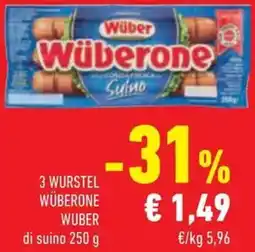 Conad Superstore 3 wurstel wüberone Wuber offerta