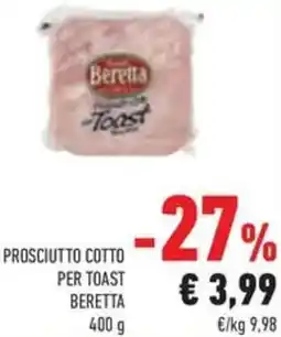 Conad Superstore Prosciutto cotto per toast Beretta offerta