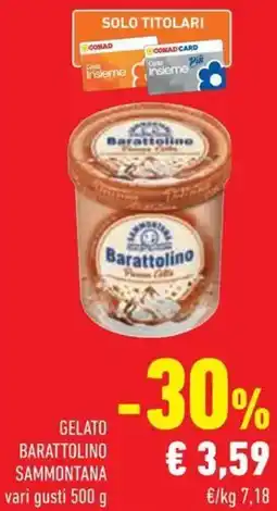 Conad Superstore Gelato barattolino Sammontana offerta