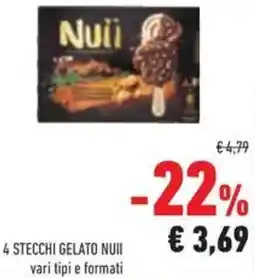 Conad Superstore 4 stecchi gelato Nuii offerta