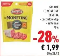 Conad Superstore Salame le monetine Beretta offerta