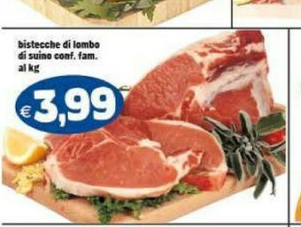 Bistecche di lombo di suino