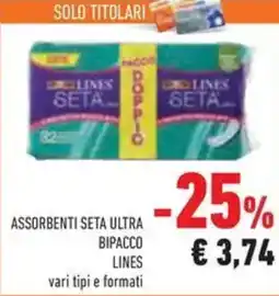 Conad Superstore Assorbenti seta ultra bipacco Lines offerta