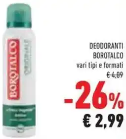 Conad Superstore Deodoranti Borotalco offerta