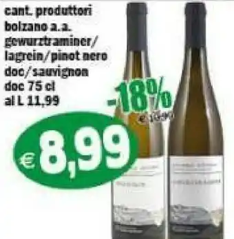 Gewurztraminer/ lagrein/ pinot nero doc/ sauvignon doc 75 cl