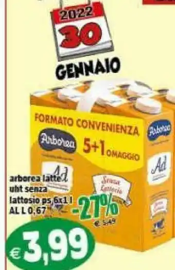 Il Castoro Supermercati Latte uht senza lattosio parzialmente scremato offerta