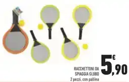 Conad Superstore Racchettoni da spiaggia globo offerta