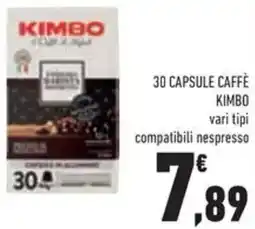 Conad Superstore 30 capsule caffè Kimbo offerta