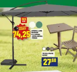 Risparmio Casa Ombrellone banana alluminio offerta