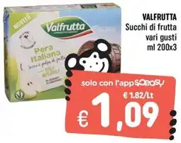 Rossotono Carrefour Valfrutta succhi di frutta offerta