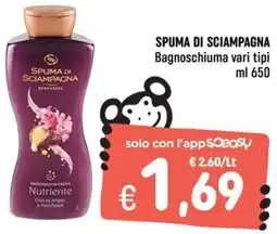 Rossotono Carrefour Spuma di sciampagna bagnoschiuma offerta