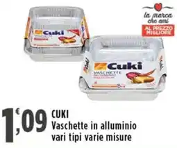 Rossotono Carrefour Cuki Vaschette in alluminio offerta