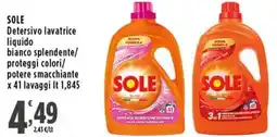 Rossotono Carrefour Sole Detersivo lavatrice liquido offerta