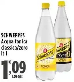 Rossotono Carrefour Schweppes acqua tonica offerta
