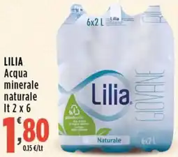 Rossotono Carrefour Lilia acqua minerale naturale offerta