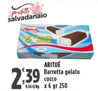 Rossotono Carrefour Abitué barretta gelato cocco offerta