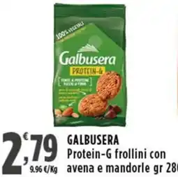 Rossotono Carrefour Galbusera Protein-G frollini con avena e mandorle offerta